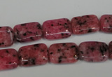 CLJ282 15.5 inches 10*14mm rectangle dyed sesame jasper beads wholesale