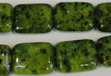 CLJ290 15.5 inches 15*20mm rectangle dyed sesame jasper beads wholesale