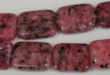 CLJ292 15.5 inches 15*20mm rectangle dyed sesame jasper beads wholesale