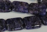 CLJ293 15.5 inches 15*20mm rectangle dyed sesame jasper beads wholesale