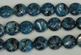 CLJ310 15.5 inches 10mm flat round dyed sesame jasper beads wholesale