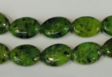 CLJ318 15.5 inches 10*14mm oval dyed sesame jasper beads wholesale