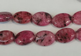 CLJ319 15.5 inches 10*14mm oval dyed sesame jasper beads wholesale