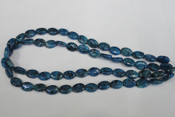 CLJ320 15.5 inches 10*14mm oval dyed sesame jasper beads wholesale