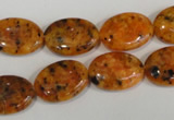 CLJ322 15.5 inches 13*18mm oval dyed sesame jasper beads wholesale