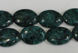 CLJ327 15.5 inches 13*18mm oval dyed sesame jasper beads wholesale