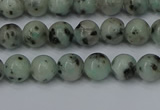 CLJ400 15.5 inches 4mm round sesame jasper beads wholesale