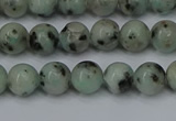 CLJ401 15.5 inches 6mm round sesame jasper beads wholesale