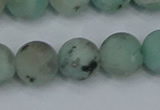 CLJ415 15.5 inches 14mm round matte sesame jasper beads wholesale