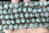 CLJ433 15.5 inches 12mm faceted round sesame jasper beads