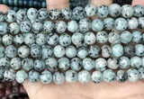 CLJ516 15.5 inches 4mm,6mm,8mm,10mm & 12mm round sesame jasper beads