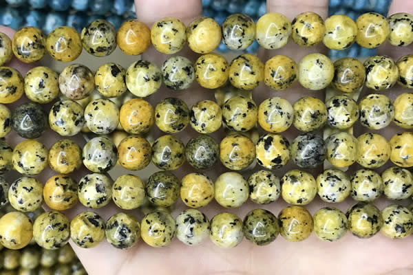 CLJ525 15.5 inches 4mm,6mm,8mm,10mm & 12mm round sesame jasper beads