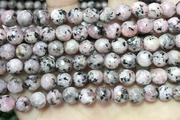 CLJ554 15.5 inches 6mm,8mm,10mm & 12mm faceted round sesame jasper beads