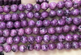 CLJ555 15.5 inches 6mm,8mm,10mm & 12mm faceted round sesame jasper beads