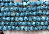 CLJ558 15.5 inches 6mm,8mm,10mm & 12mm faceted round sesame jasper beads