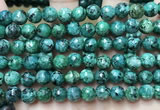 CLJ559 15.5 inches 6mm,8mm,10mm & 12mm faceted round sesame jasper beads