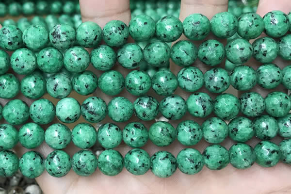 CLJ560 15.5 inches 6mm,8mm,10mm & 12mm faceted round sesame jasper beads