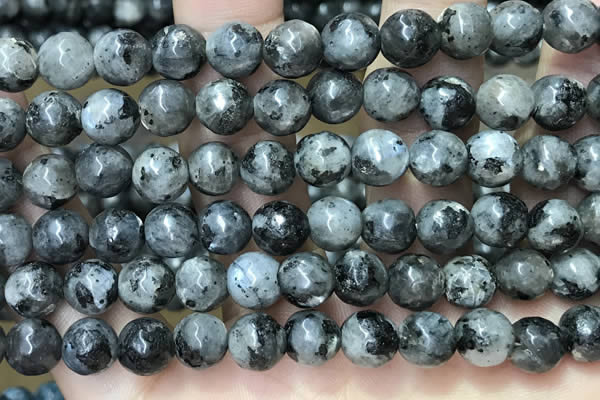 CLJ565 15.5 inches 6mm,8mm,10mm & 12mm faceted round sesame jasper beads