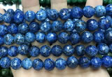 CLJ573 15 inches 10mm faceted round sesame jasper beads