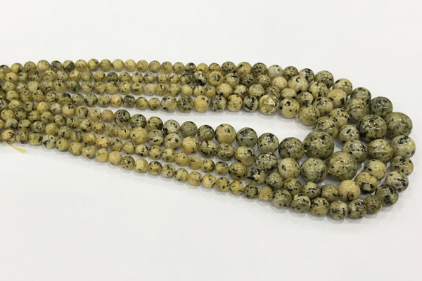 CLJ611 6mm - 14mm round sesame jasper graduated beads