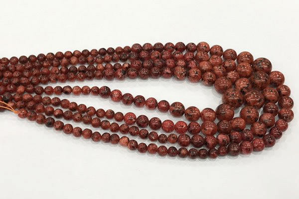 CLJ614 6mm - 14mm round sesame jasper graduated beads