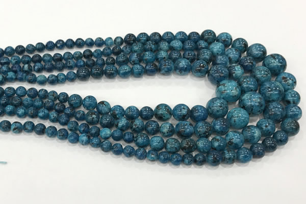 CLJ616 6mm - 14mm round sesame jasper graduated beads