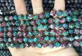 CLJ628 15 inches 8mm faceted nuggets sesame jasper beads