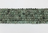 CLJ640 15.5 inches 6mm faceted round sesame jasper beads wholesale