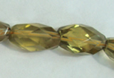 CLQ06 15.5 inches faceted rice natural lemon quartz beads