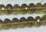 CLQ15 15.5 inches 8*12mm faceted rondelle natural lemon quartz beads