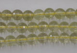 CLQ162 15.5 inches 8mm faceted round natural lemon quartz beads