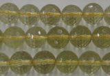 CLQ164 15.5 inches 12mm faceted round natural lemon quartz beads