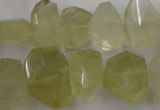 CLQ173 13*18mm – 20*28mm faceted nuggets natural lemon quartz beads