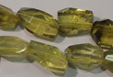 CLQ256 15.5 inches 15*18mm faceted nuggets natural lemon quartz beads