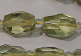 CLQ258 15.5 inches 10*14mm – 12*16mm faceted nuggets lemon quartz beads