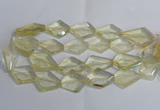 CLQ265 15.5 inches 20*25mm - 30*35mm faceted freeform lemon quartz beads