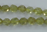 CLQ302 15.5 inches 8mm faceted nuggets lemon quartz beads