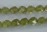 CLQ303 15.5 inches 10mm faceted nuggets lemon quartz beads