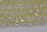 CLQ311 15.5 inches 6mm faceted nuggets lemon quartz beads