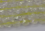 CLQ312 15.5 inches 8mm faceted nuggets lemon quartz beads