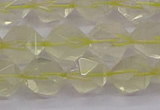 CLQ314 15.5 inches 12mm faceted nuggets lemon quartz beads