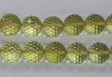 CLQ56 15.5 inches 8mm faceted round natural lemon quartz beads