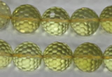 CLQ59 15.5 inches 14mm faceted round natural lemon quartz beads