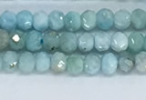 CLR108 15.5 inches 2*3mm faceted rondelle natural larimar beads