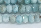 CLR110 15.5 inches 3*5mm faceted rondelle natural larimar beads