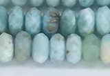 CLR111 15.5 inches 4*6mm faceted rondelle natural larimar beads