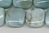 CLR131 15.5 inches 10*10mm square natural larimar gemstone beads