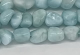 CLR134 15.5 inches 3*4mm - 4*6mm chips natural larimar gemstone beads