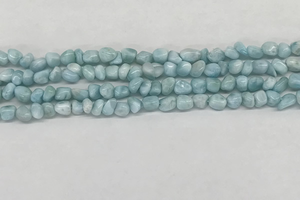 CLR134 15.5 inches 3*4mm - 4*6mm chips natural larimar gemstone beads