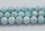 CLR16 15.5 inches 8mm round grade A natural larimar gemstone beads